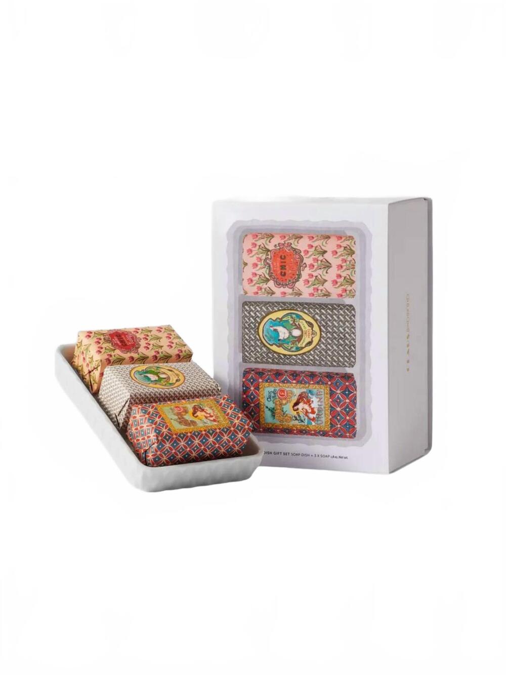 NEW CLAUS PORTO soap dish gift set with dish in multi